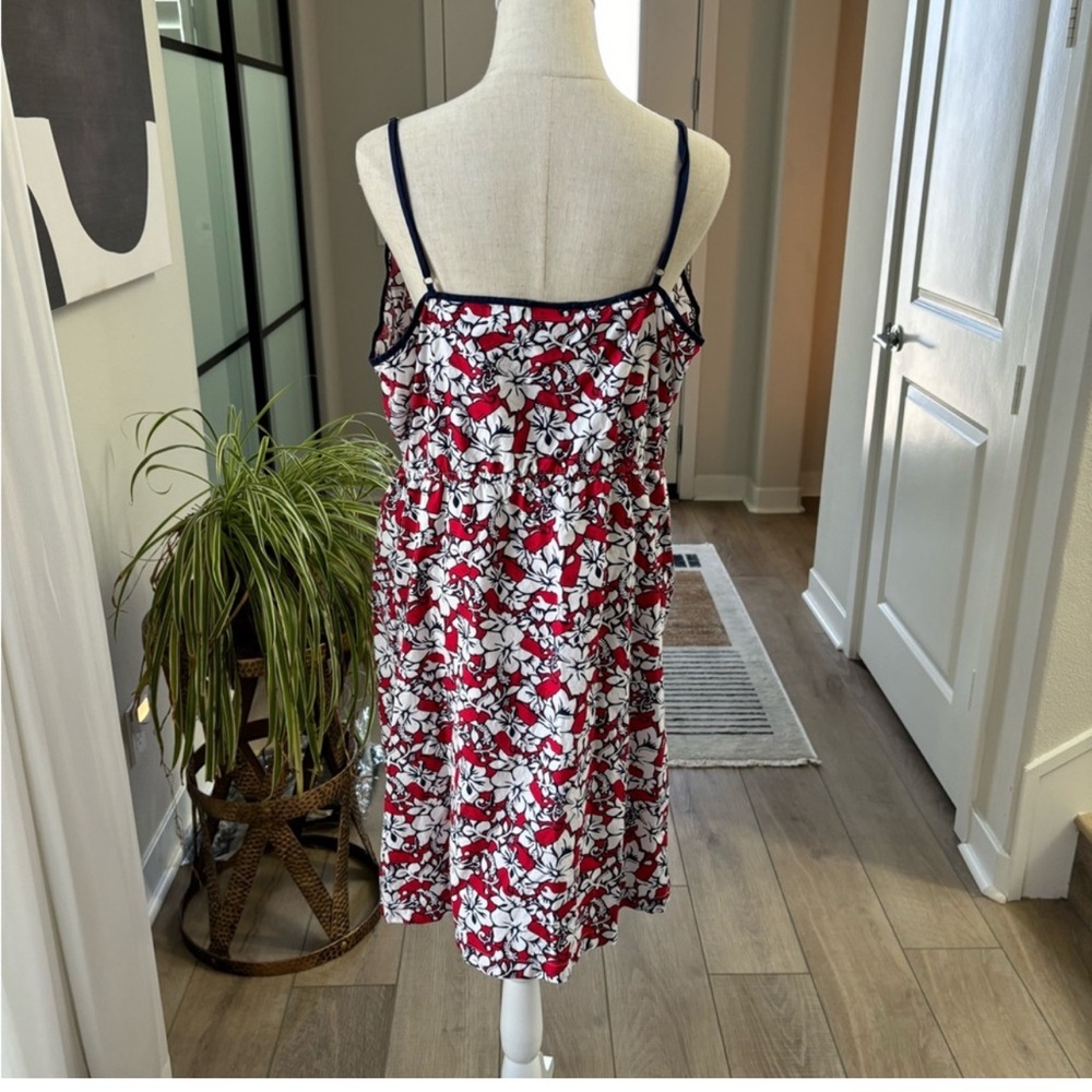 VINEYARD VINES 4th of July Floral Faux Wrap Dress xl